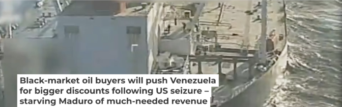 A video posted on Attorney General Pam Bondi’s X account shows the moment an oil tanker was seized by U.S. forces off the coast of Venezuela. U.S. Attorney General's Office/X via AP